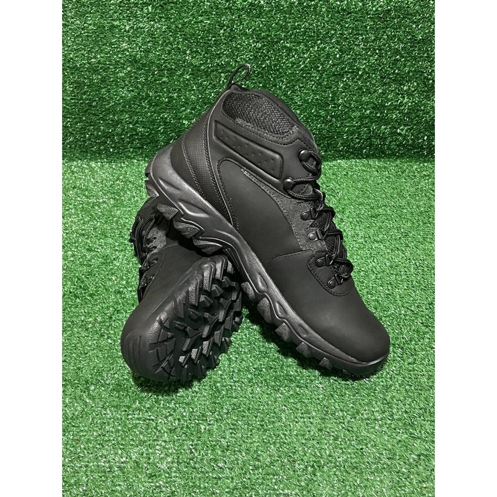 Columbia Mens Newton Ridge Plus II Waterproof Hiking Boots Classic Leather Black - Picture 7 of 9